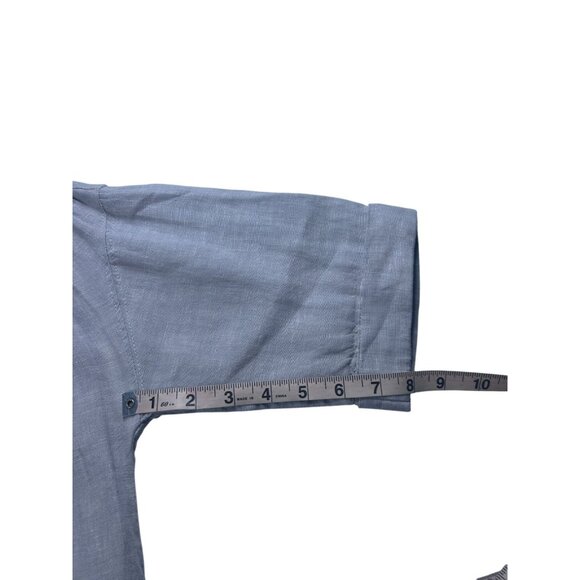 Tahari Womens 100% Linen Shirt Dress Women's Small Gray With Tie Waist - Picture 9 of 9